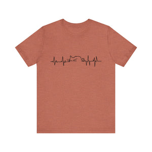 Cat Heart Beat Unisex T-Shirt
