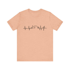 Cat Heart Beat Unisex T-Shirt