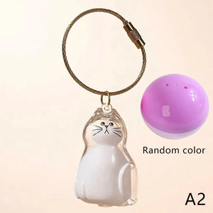 Cute Pet Hair Storage Box Keychain
