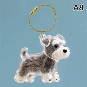 Cute Pet Hair Storage Box Keychain
