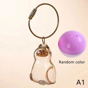 Cute Pet Hair Storage Box Keychain