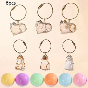 Cute Pet Hair Storage Box Keychain