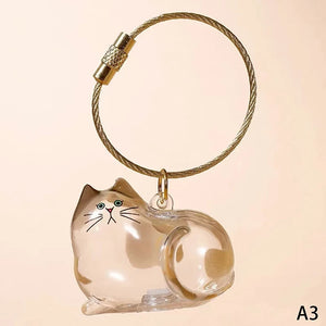 Cute Pet Hair Storage Box Keychain