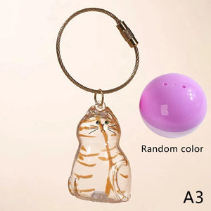 Cute Pet Hair Storage Box Keychain