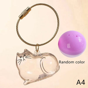 Cute Pet Hair Storage Box Keychain