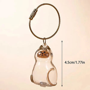 Cute Pet Hair Storage Box Keychain