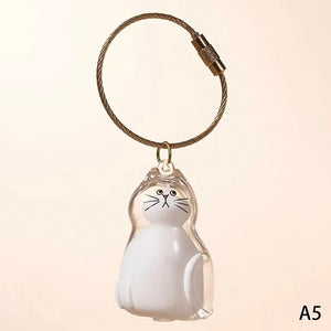 Cute Pet Hair Storage Box Keychain